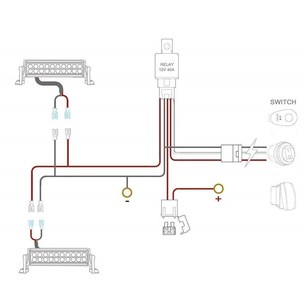 Light Bar Harness Rocker Flip Switch, Wiring Diagram For Light Bar Rocker Switch